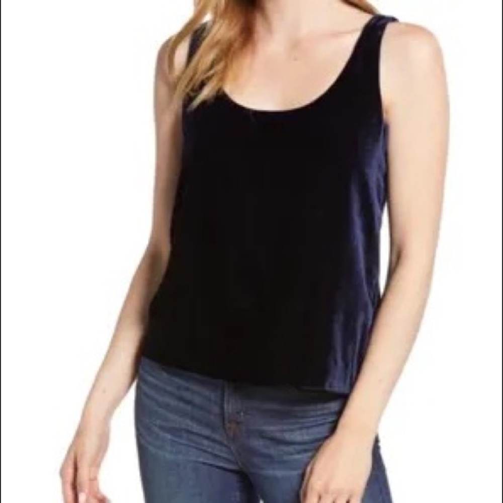 J Crew velvet tank top.